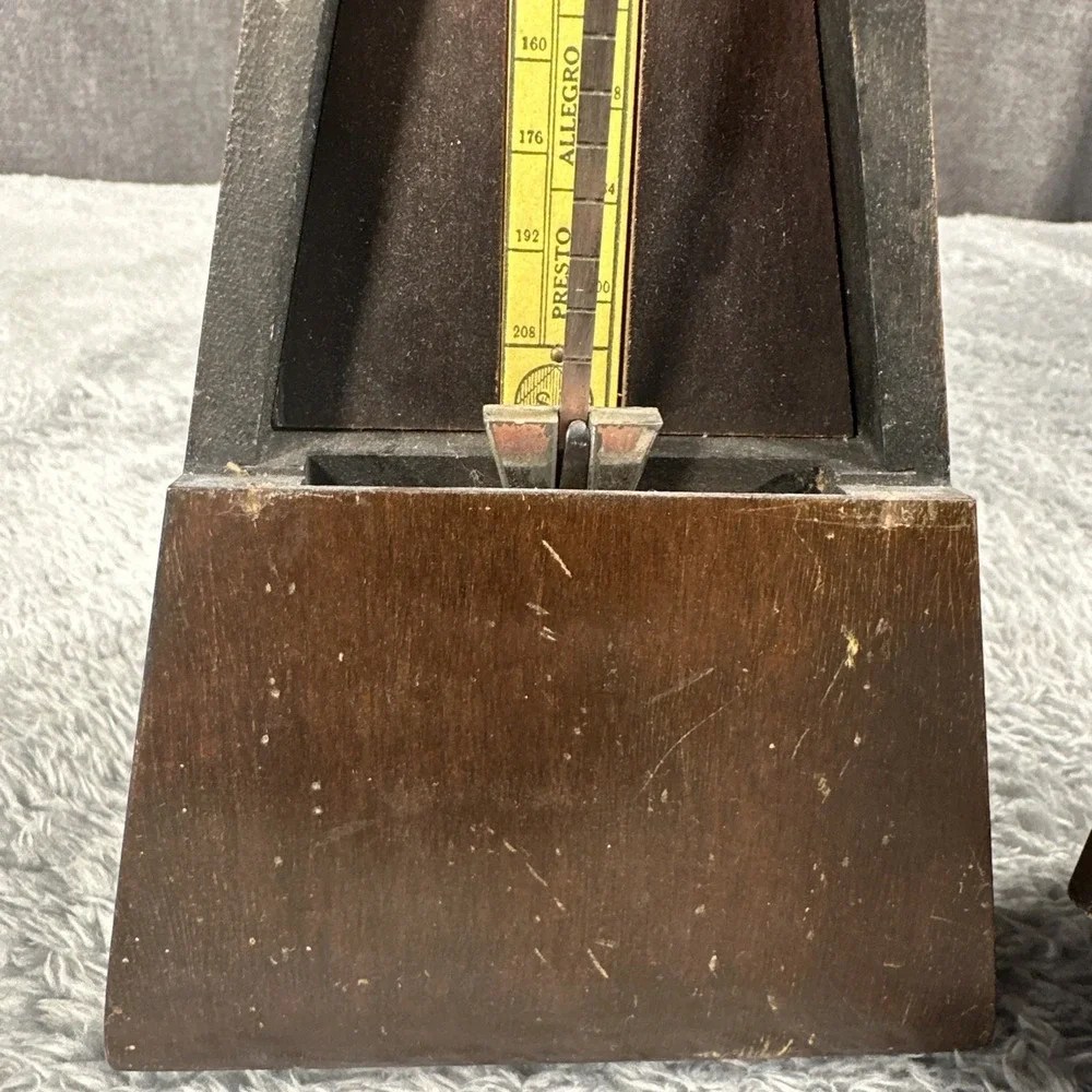 Antique Seth Thomas Wood Wind Up Metronome De Maelzel Working Condition